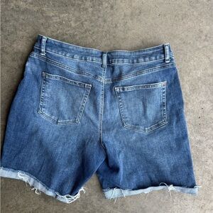 Maurices Edgely Blue Jean Shorts with Frayed Hem